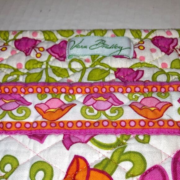 VERA BRADLEY Quilted Placemats Floral Pink Orange Green 17 x 12 inches Set of 2 - Picture 7 of 8